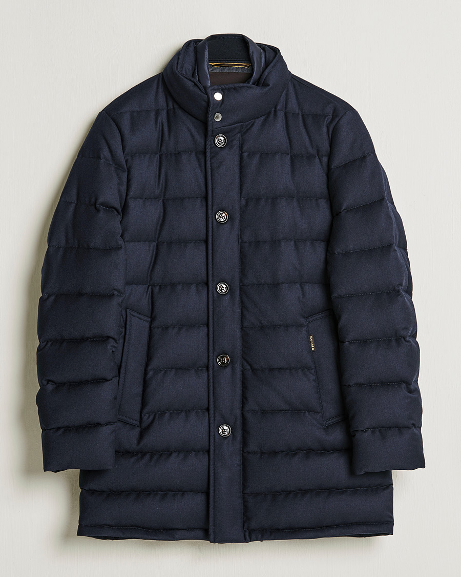 Homme | Manteaux Et Vestes | MooRER | Calegari Wool/Casmhere Padded Coat Navy