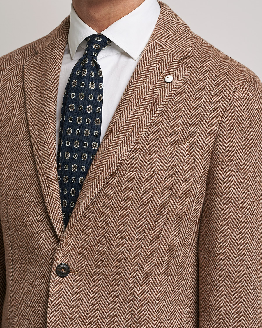 L.B.M. 1911 Jack Herringbone Wool Blazer Brown - Köp L.B.M. 1911