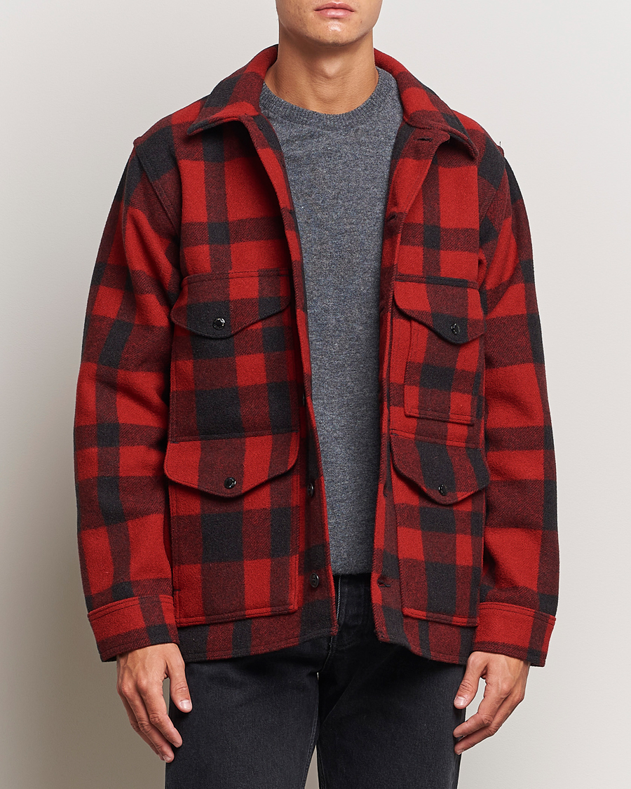 Homme |  | Filson | Mackinaw Wool Cruiser Red/Black Plaid