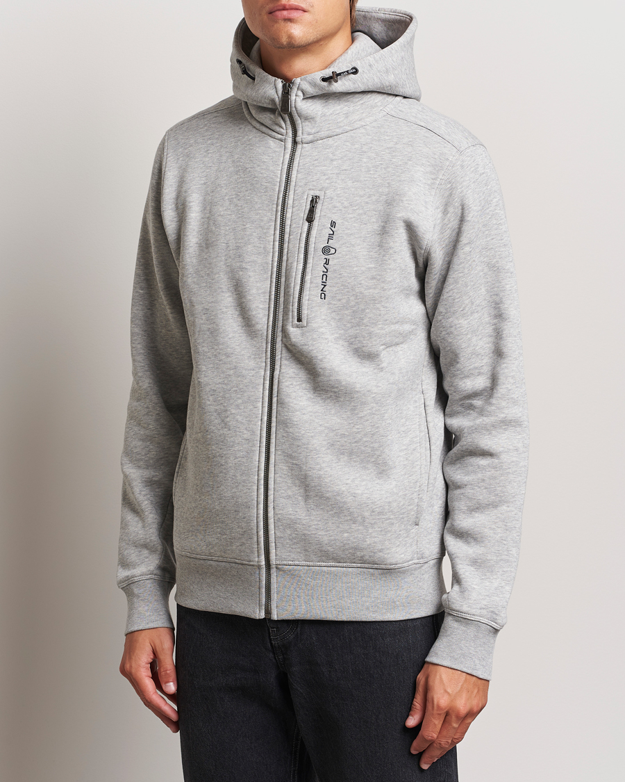 Homme |  | Sail Racing | Bowman Full Zip Hoodie Grey Melange