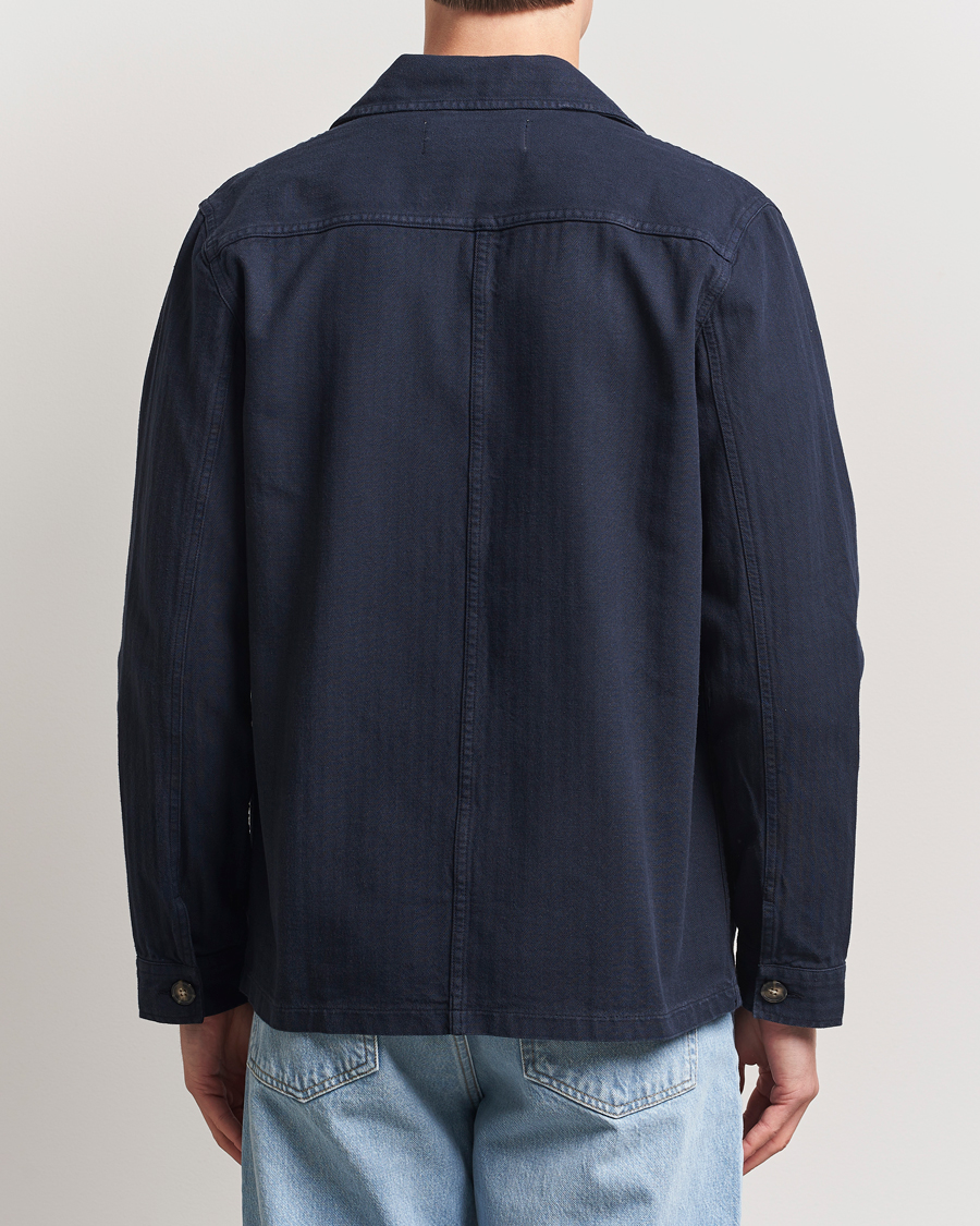 Homme | Manteaux Et Vestes | A Day's March | Herringbone Overshirt Navy