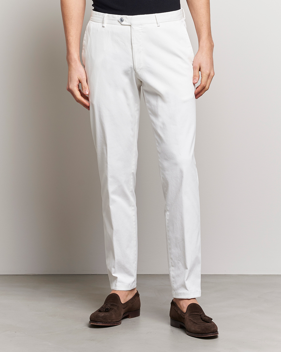 Homme |  | Oscar Jacobson | Denz Casual Cotton Trousers White