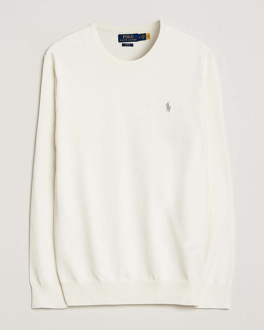 Cotton Crew Neck Sweater Cream