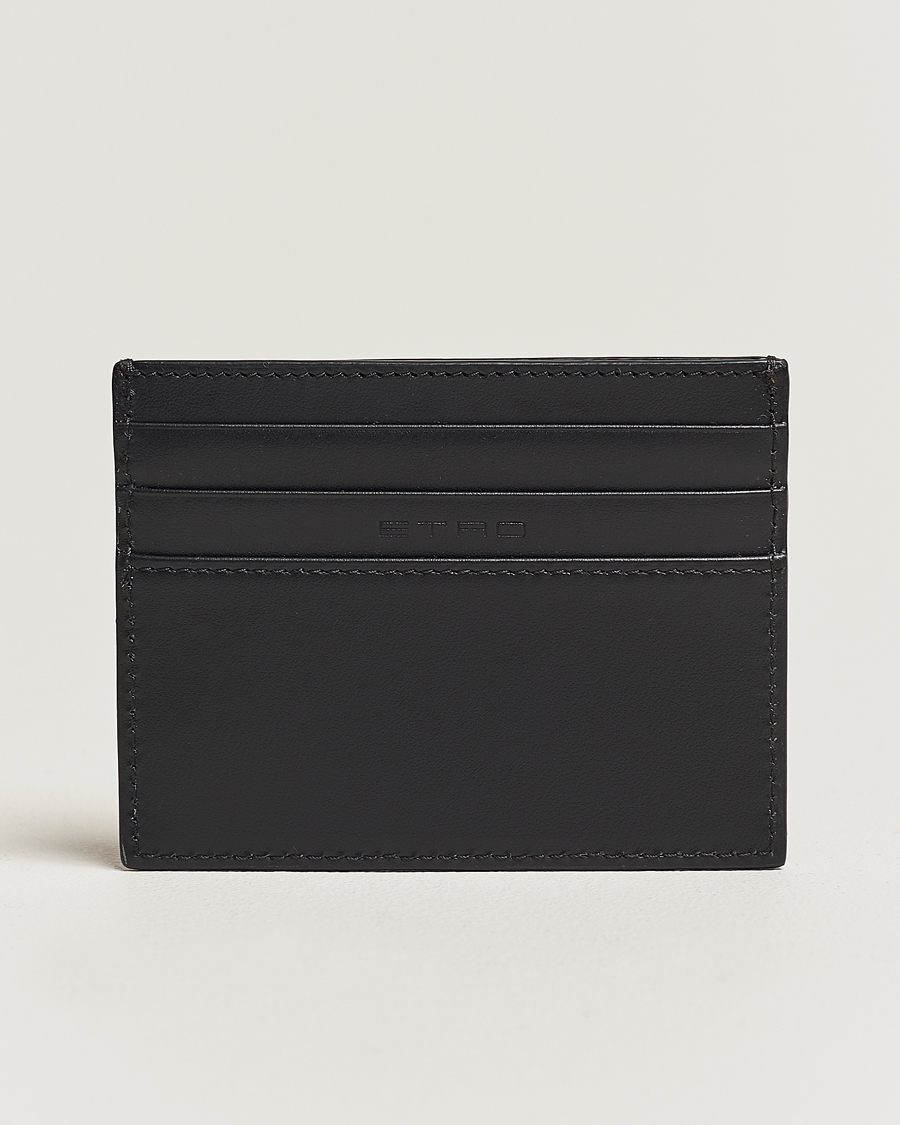 Homme | Etro Logo Embossed Cardholder Black | Etro | Logo Embossed Cardholder Black