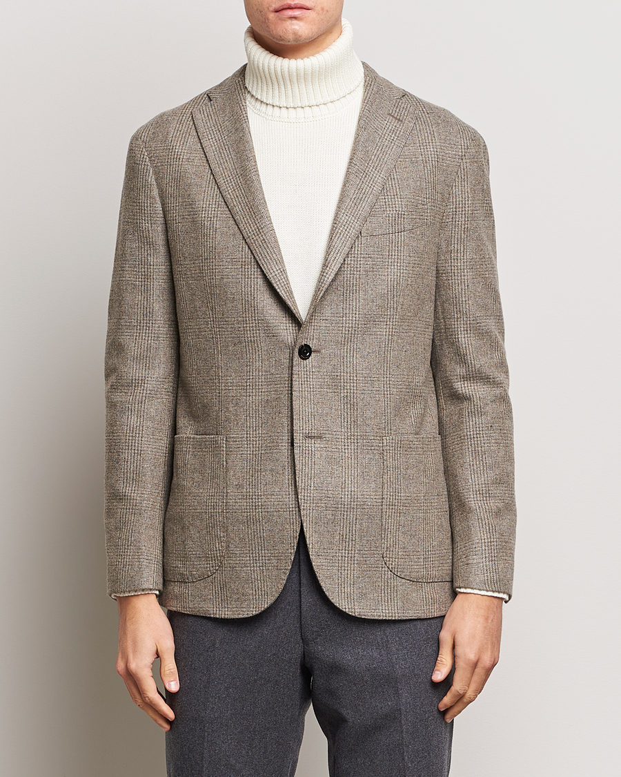 Homme | Blazers | Boglioli | K Jacket Prince Of Wales Check Blazer Light Beige
