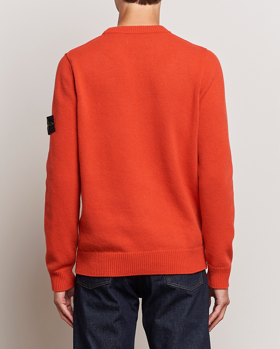Homme | Pulls Et Tricots | Stone Island | Knitted Lambwool Sweater Orange Red