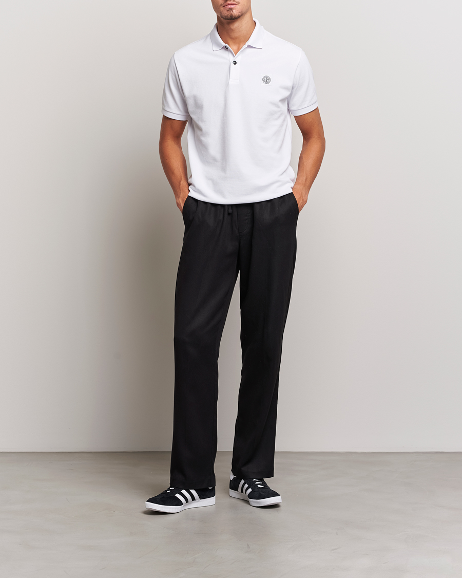 Stone Island Cotton Pique Polo White Acheter Stone Island