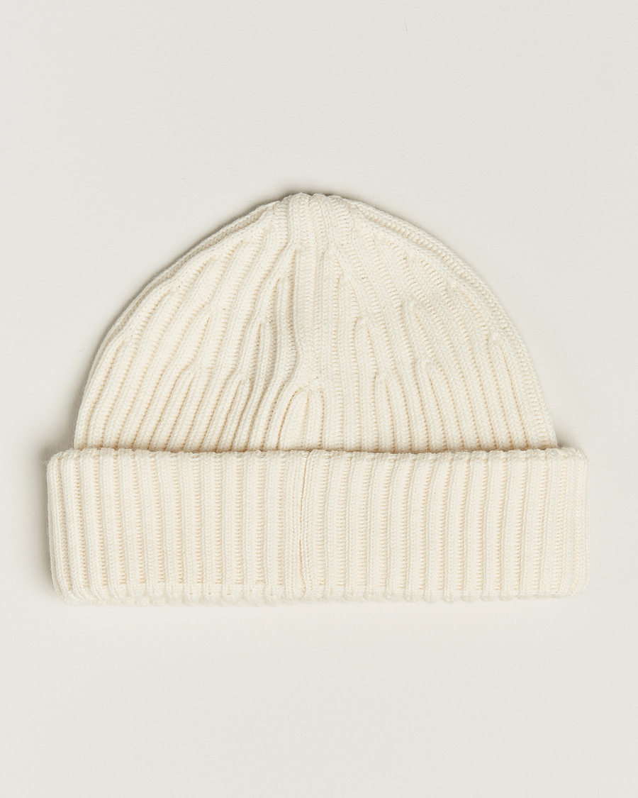 Homme | Stone Island Full Rib Wool Beanie Natural | Stone Island | Full Rib Wool Beanie Natural