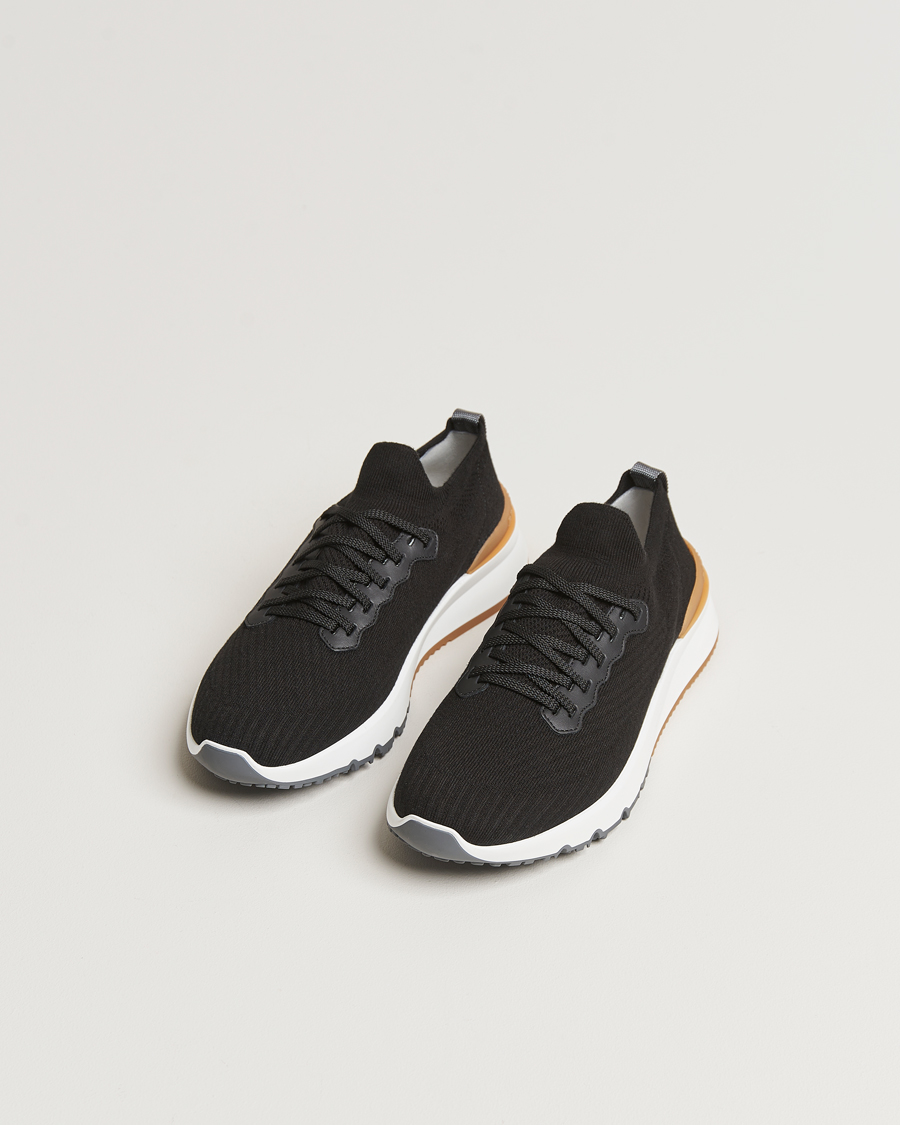 Homme |  | Brunello Cucinelli | Flannel Running Sneakers Black 