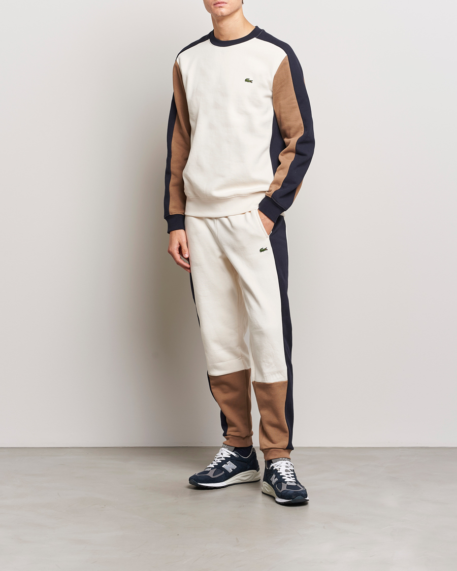 Homme | Pulls Et Tricots | Lacoste | Colorblocked Crew Neck Sweatshirt Lapland/Cookie