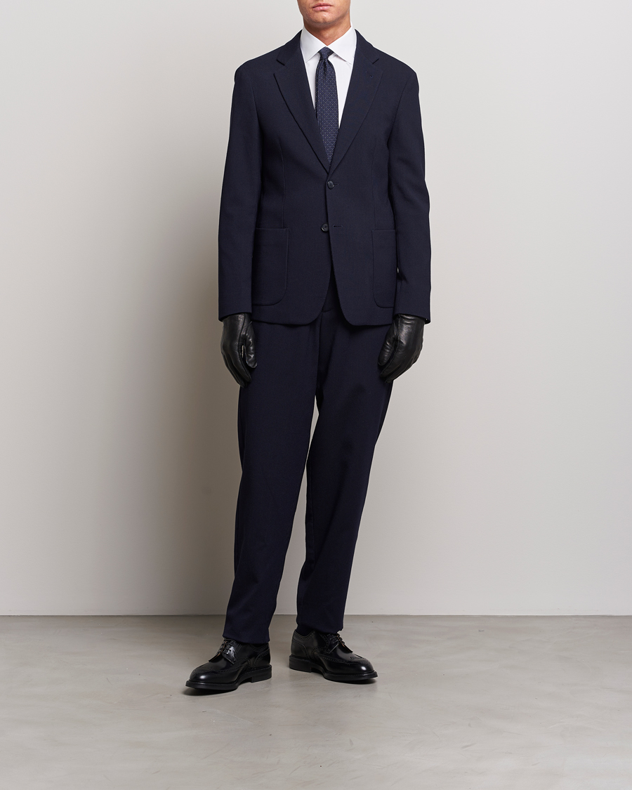 Homme | Blazers | Giorgio Armani | Wool Stretch Blazer Navy