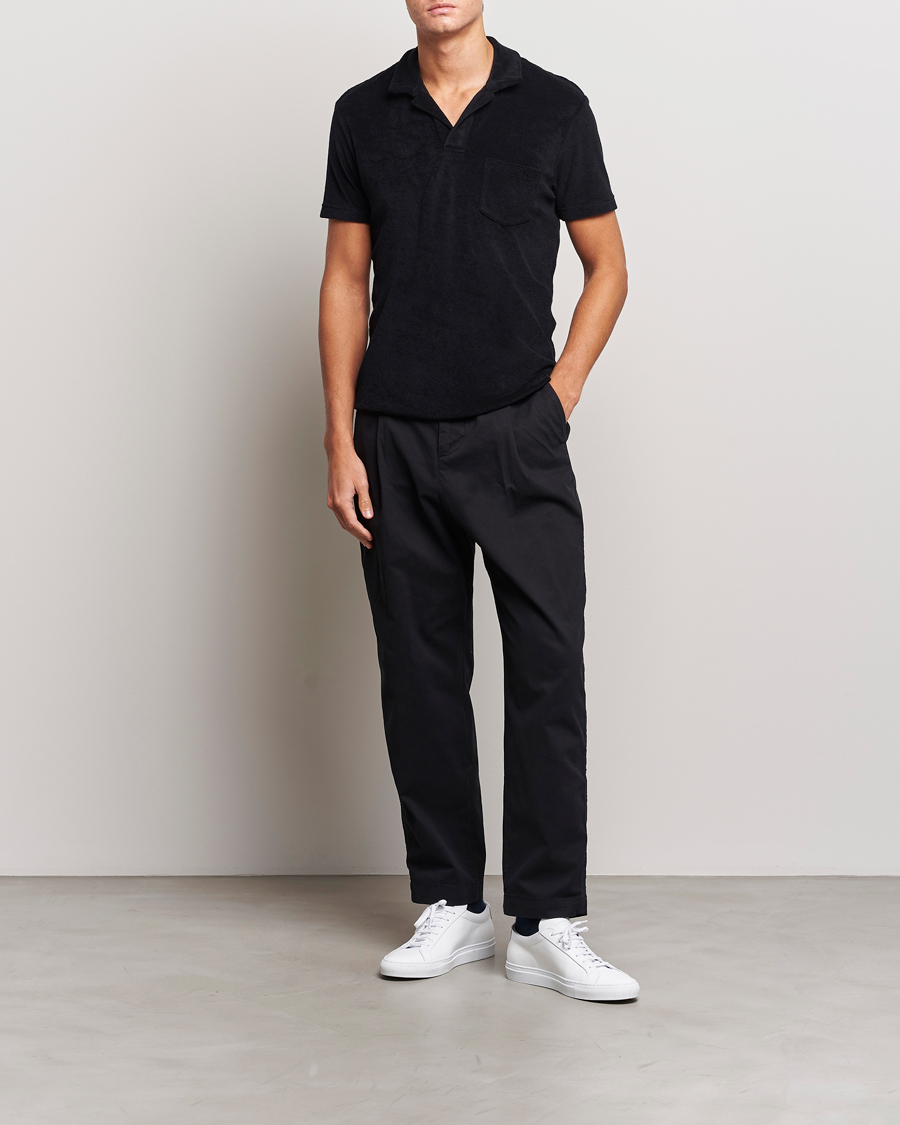 Homme | Polos | Orlebar Brown | Terry Polo Black