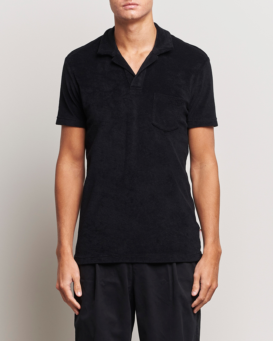 Homme | Polos | Orlebar Brown | Terry Polo Black