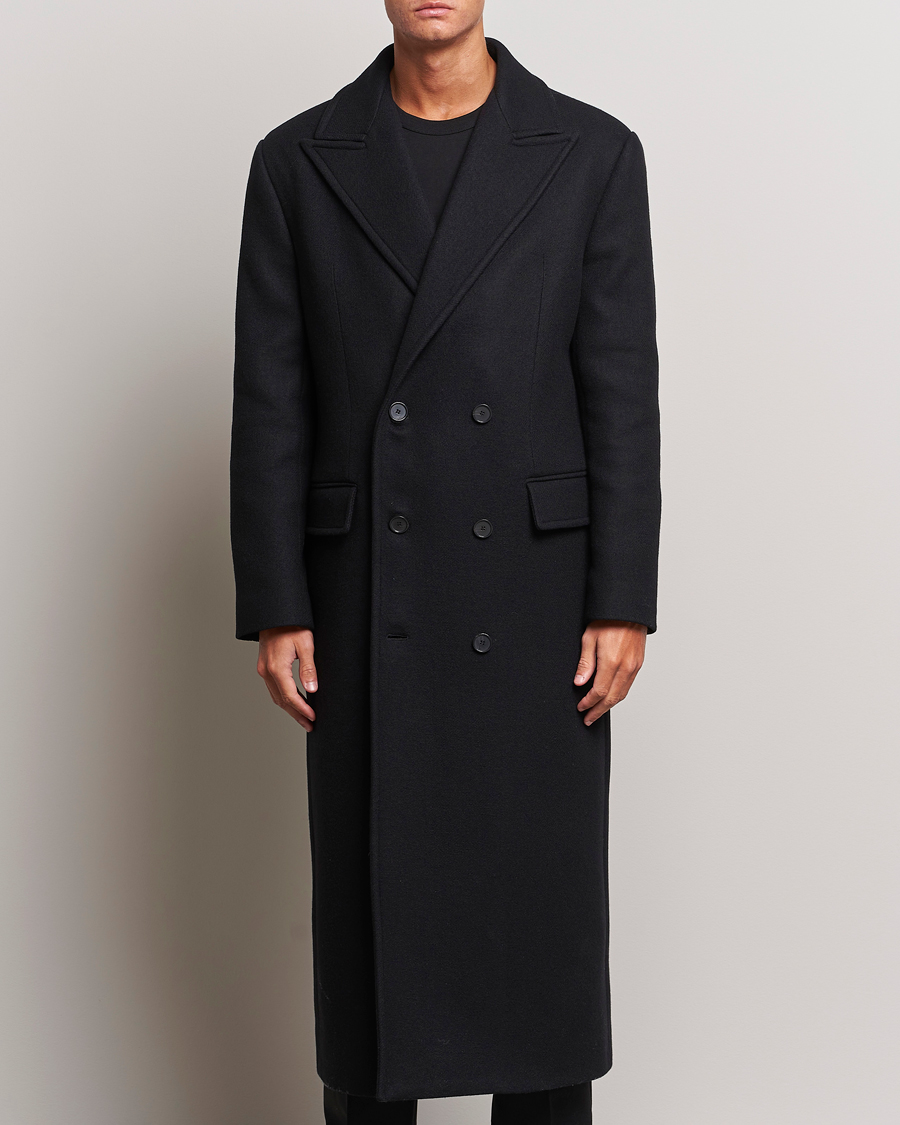 Homme |  | Filippa K | Double Breasted Wool Coat Black