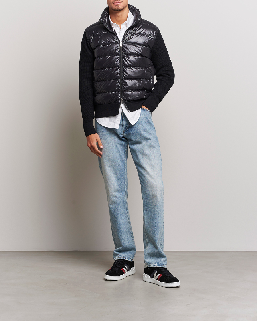 Moncler Hybrid Zip Cardigan Black Acheter Moncler CareOfCarl.fr