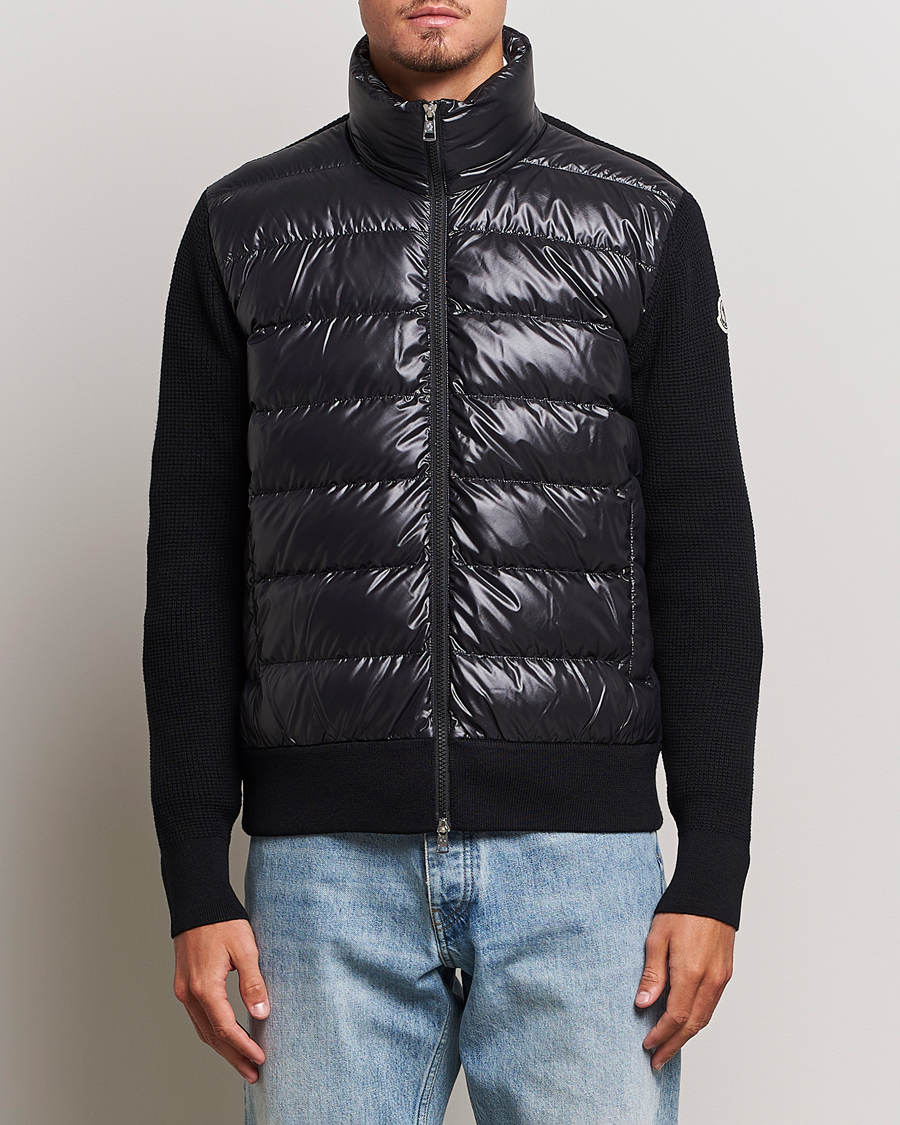 Moncler Hybrid Zip Cardigan Black