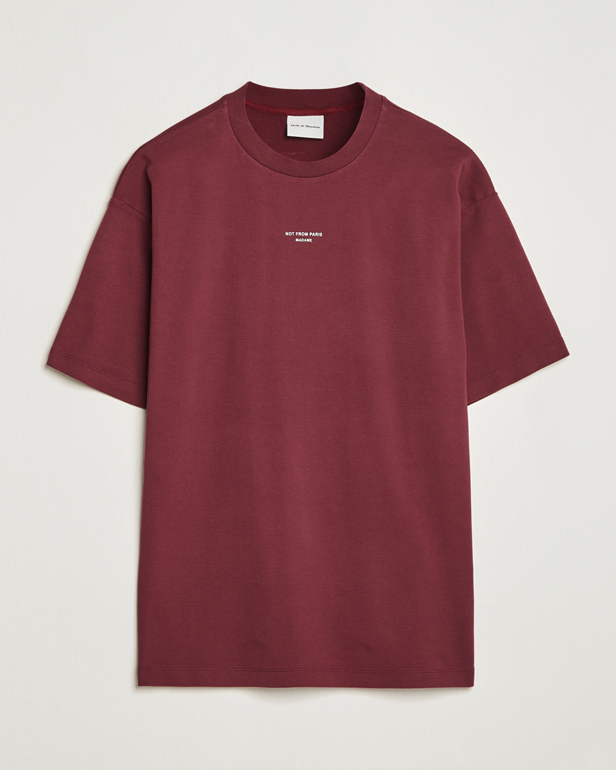 Homme | T-shirts | Drôle de Monsieur | Classic NFPM T-Shirt Wine