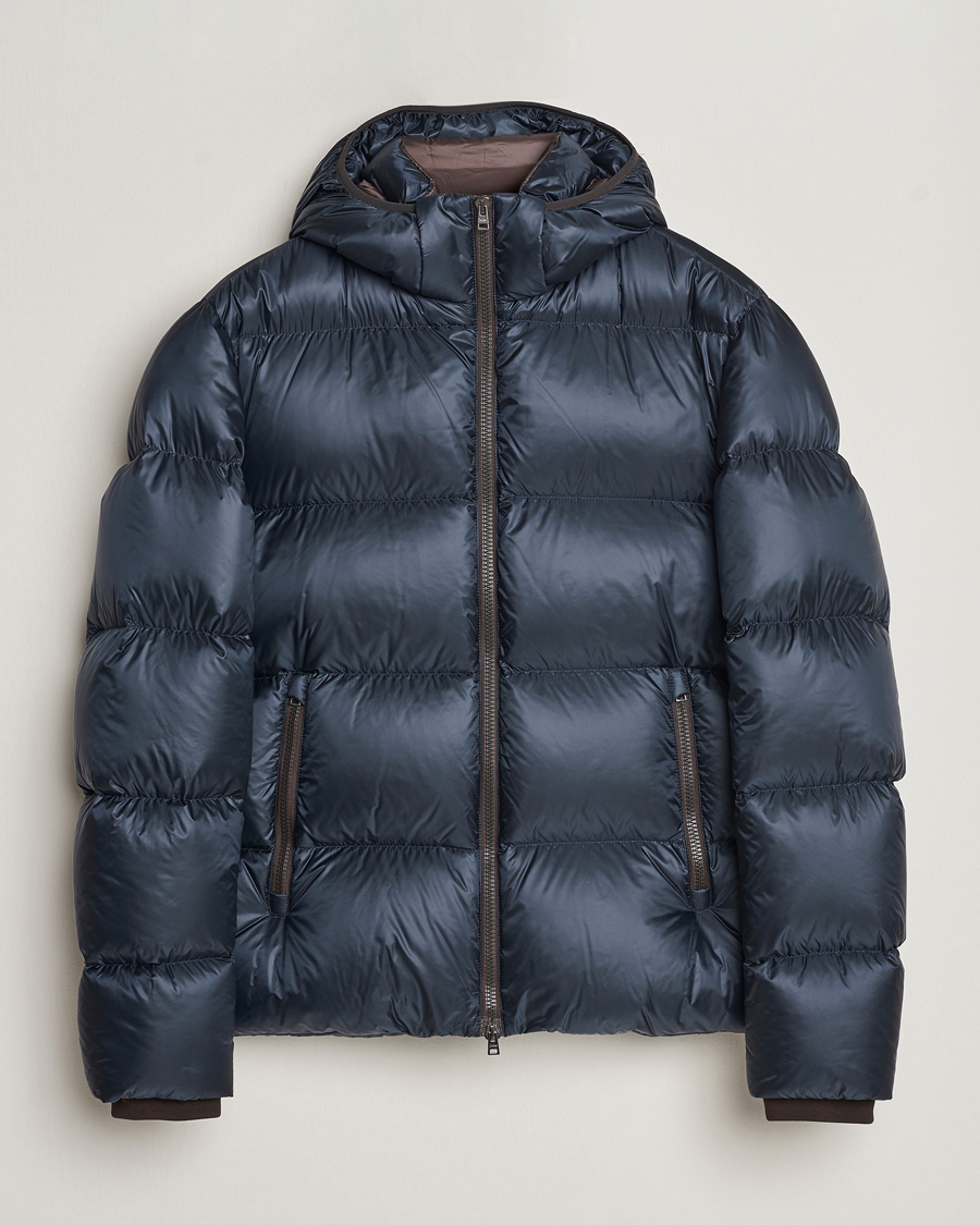 Homme | Manteaux Et Vestes | Herno | Ultralight Nylon Down Jacket Navy