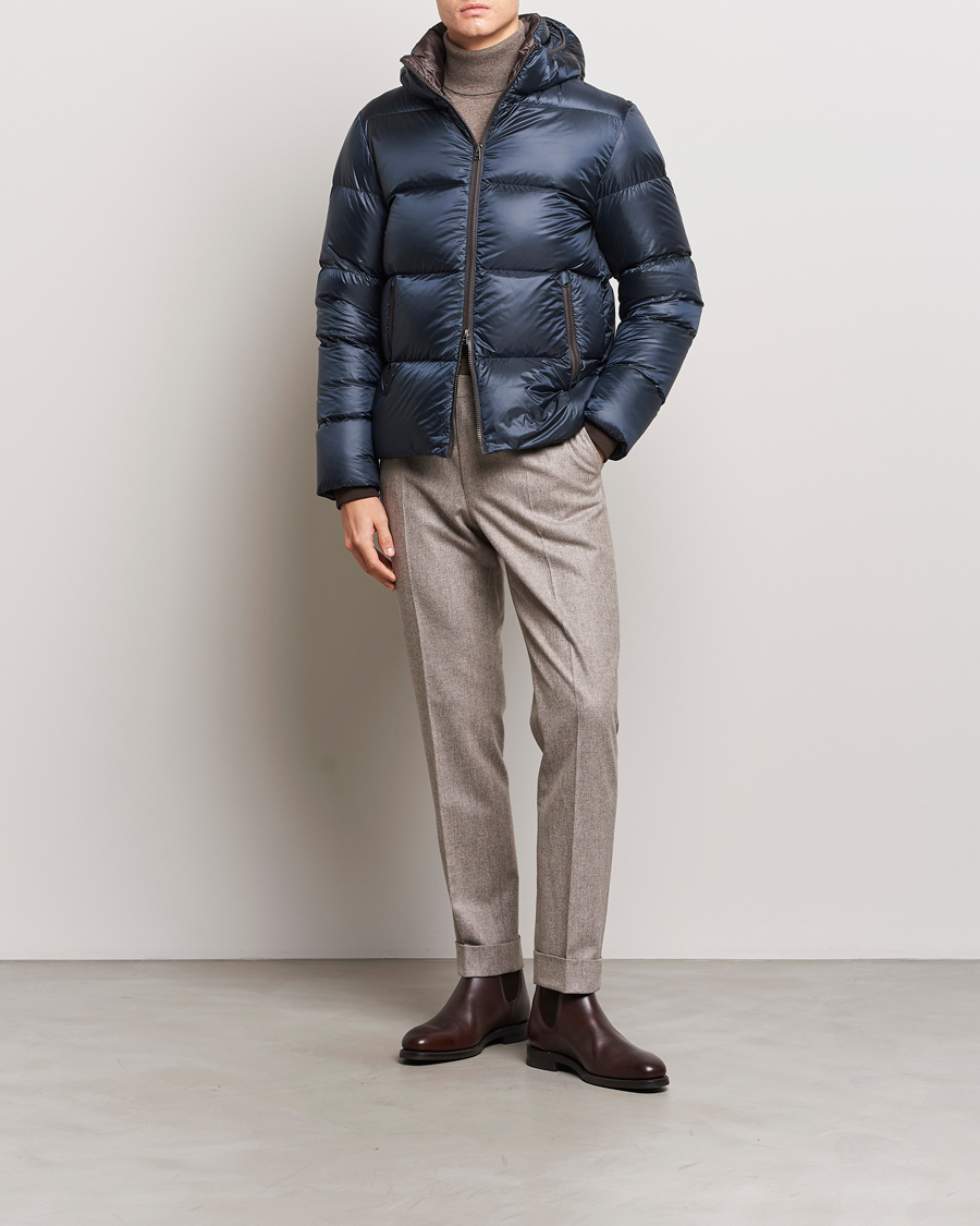 Homme | Manteaux Et Vestes | Herno | Ultralight Nylon Down Jacket Navy