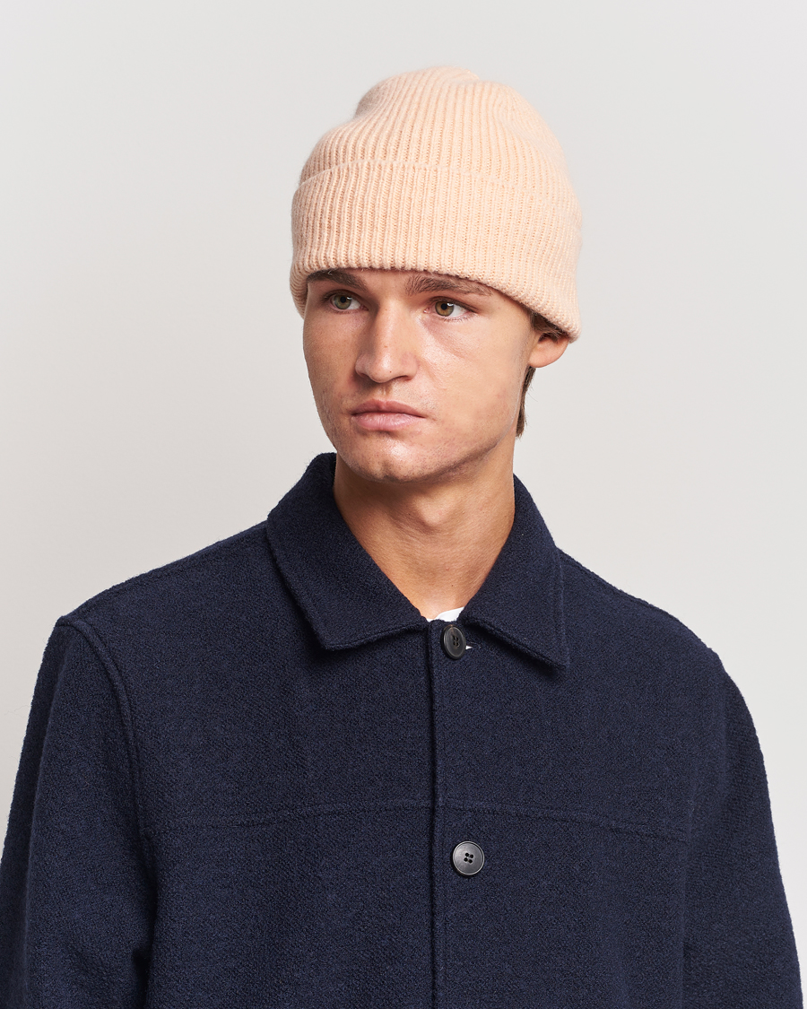 Homme |  | Le Bonnet | Lambswool/Caregora Beanie Peach