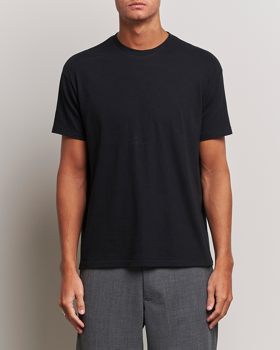 Homme |  | Auralee | Seamless Crew Neck T-Shirt Black