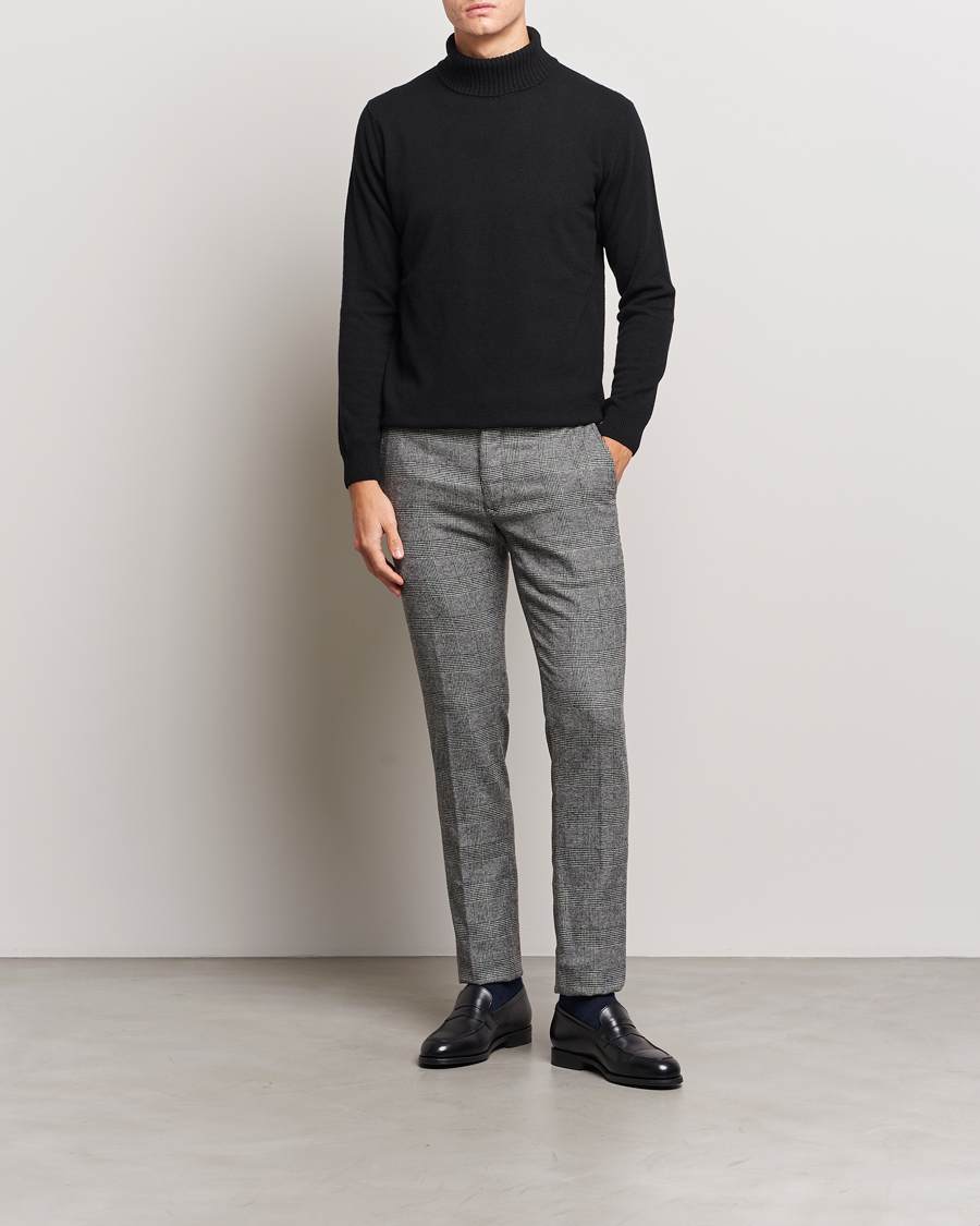 Homme | Pantalons | Incotex | Slim Fit Prince Of Wales Check Pants Grey
