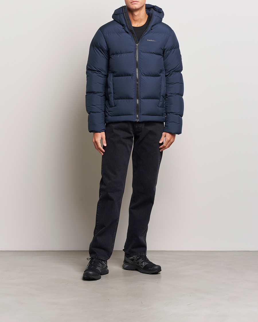 Homme | Manteaux Et Vestes | Peak Performance | Rivel Down Hooded Jacket Blue Shadow