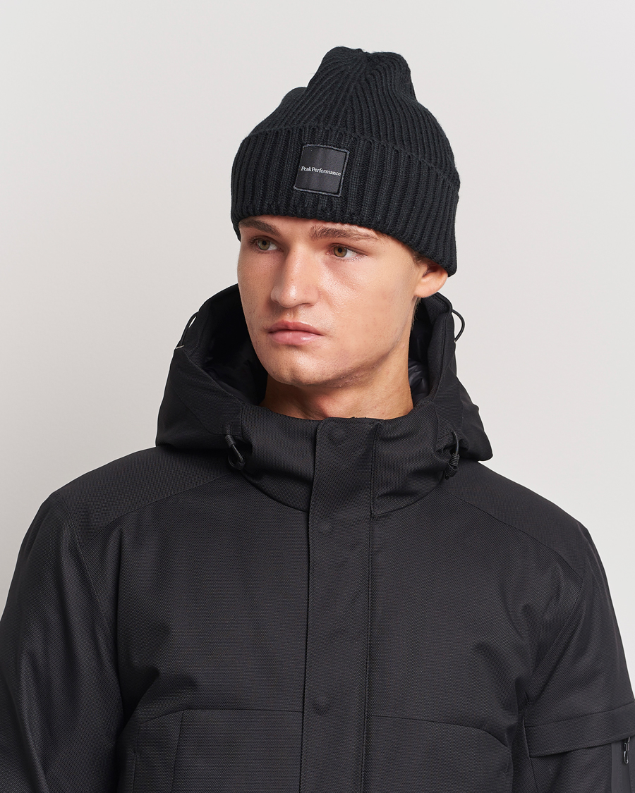 Homme |  | Peak Performance | Cornice Ribbed Hat Black