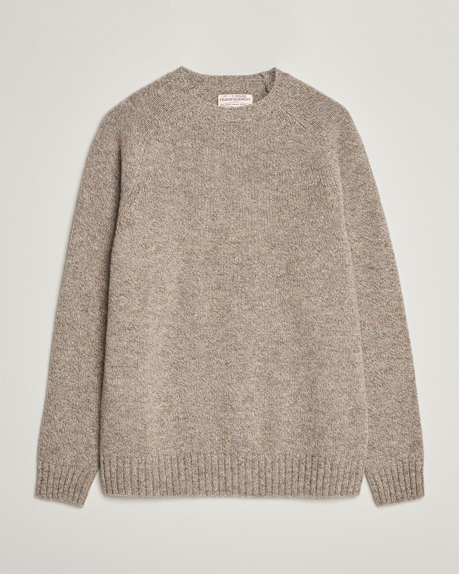 Homme | Pulls Et Tricots | Filson | Irish Wool 5-Guage Knitted Sweater Natural/Brown
