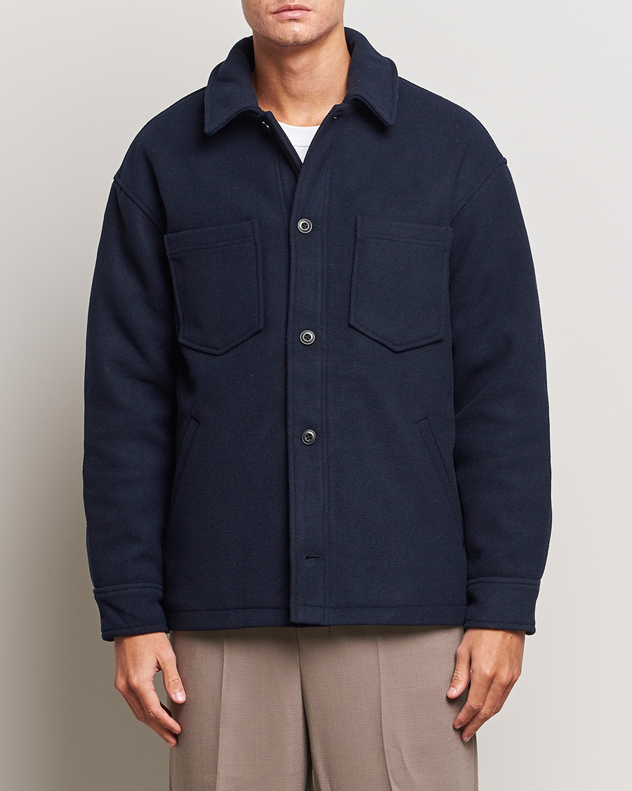 Homme | Vestes Minimalistes | Samsøe Samsøe | Pally Padded Shirt Jacket Salute Navy