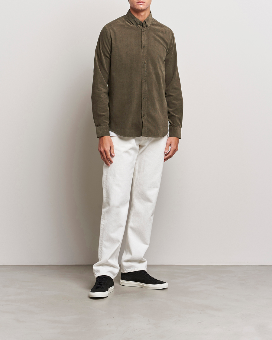 Homme | Chemises | Samsøe Samsøe | Samsøe & Samsøe Liam Baby Cord Shirt Crocodile