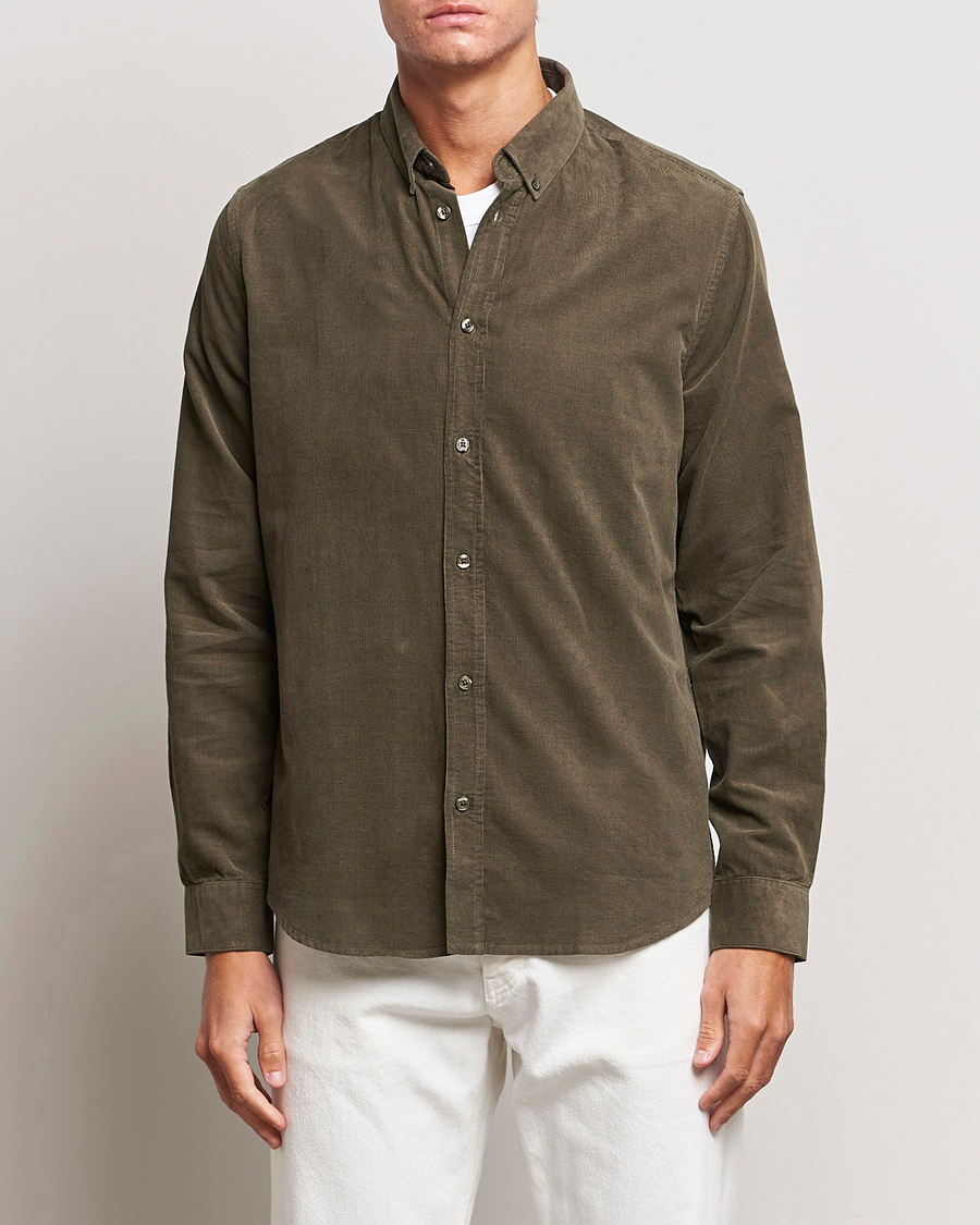 Homme | Chemises | Samsøe Samsøe | Samsøe & Samsøe Liam Baby Cord Shirt Crocodile
