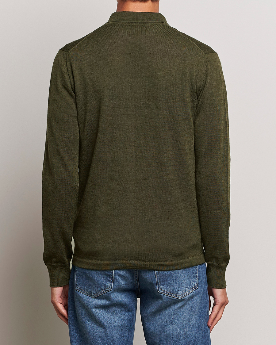 Homme | Pulls Et Tricots | J.Lindeberg | Nyle True Merino Zip Cardigan Forest Green