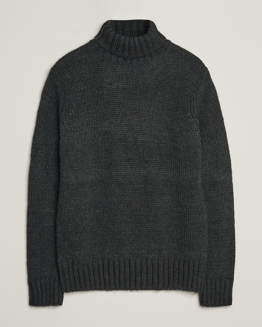 Homme | Pulls Et Tricots | Oscar Jacobson | Rod Wool/Alpaca Heavy Knit Rollneck Green