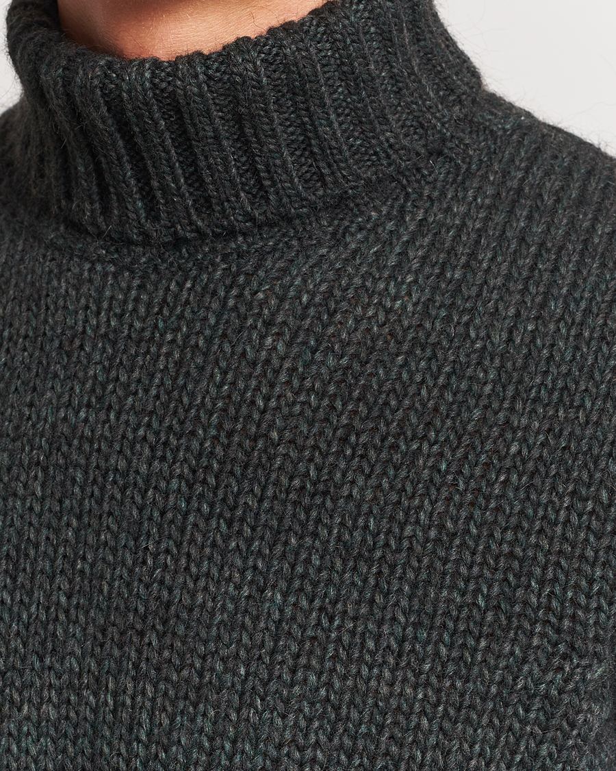 Homme | Pulls Et Tricots | Oscar Jacobson | Rod Wool/Alpaca Heavy Knit Rollneck Green