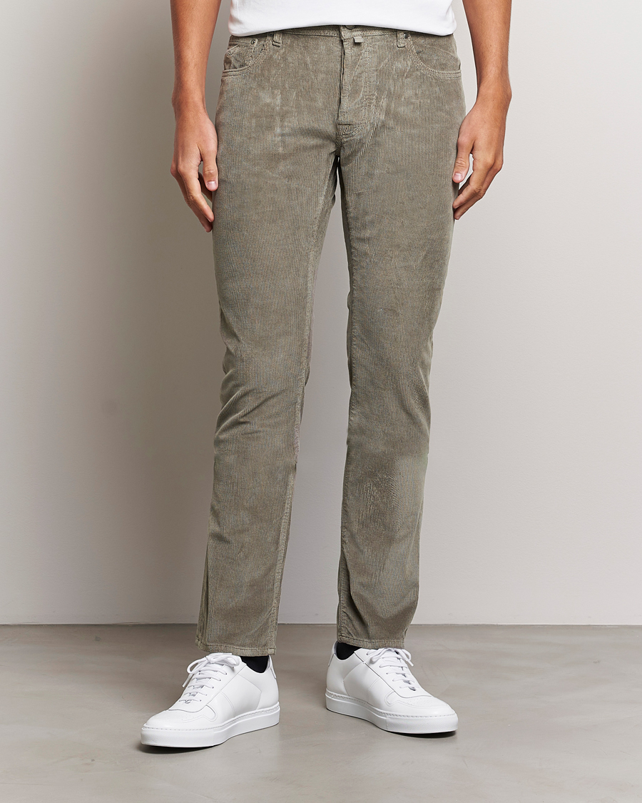 Homme |  | Jacob Cohën | Bard 5-Pocket Medium Corduroy Trousers Taupe