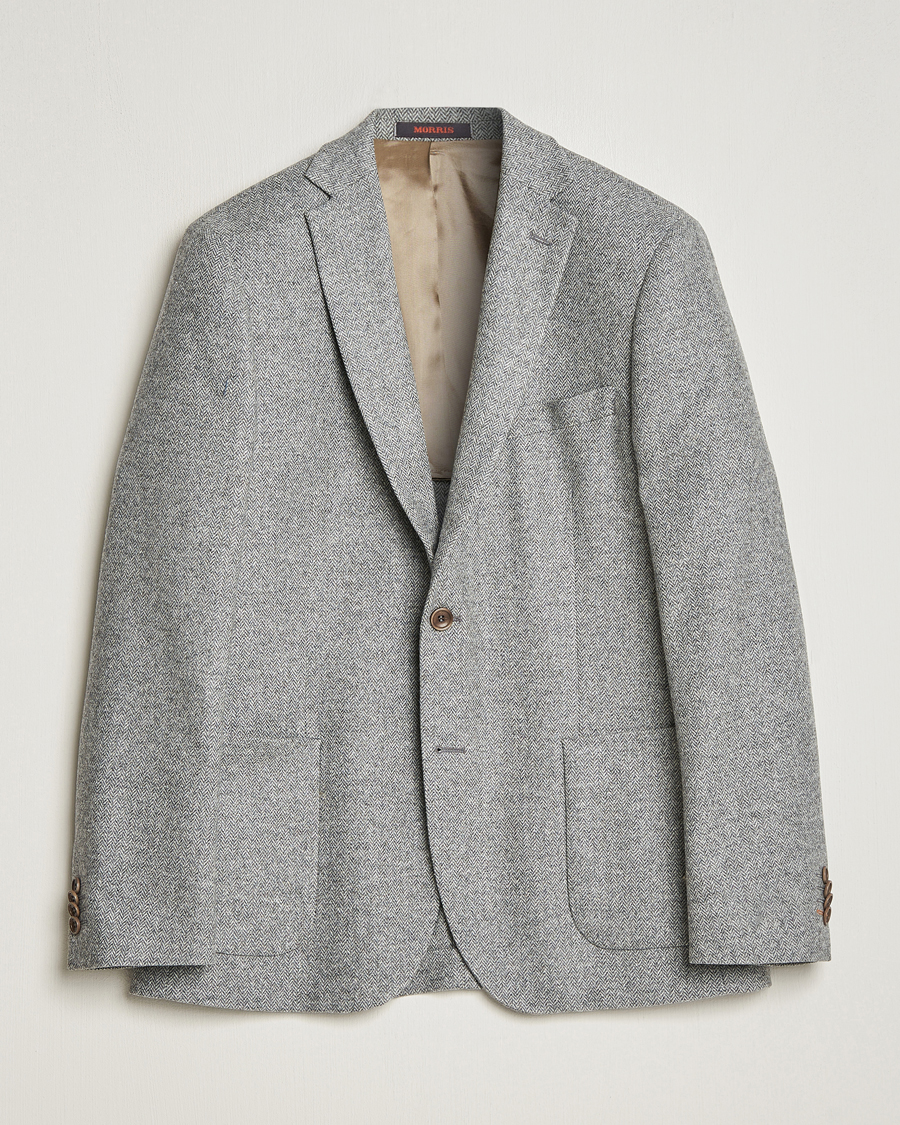 Homme | Blazers | Morris | Archie Herringbone Blazer Grey