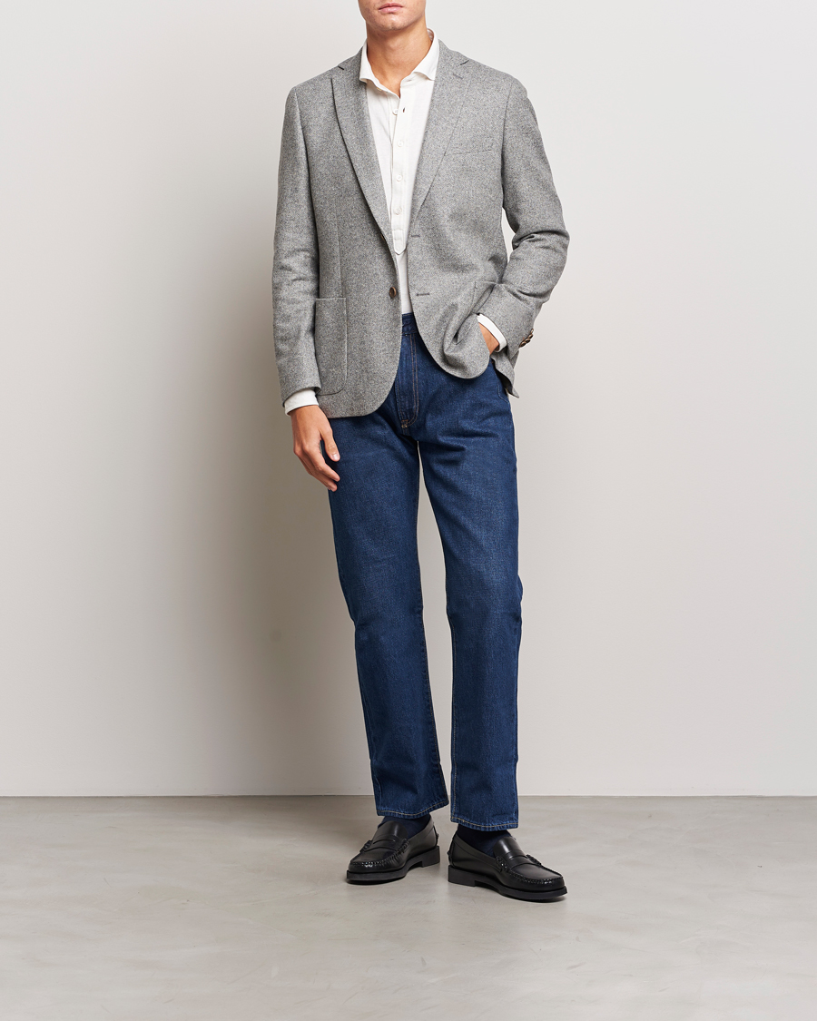 Homme | Blazers | Morris | Archie Herringbone Blazer Grey