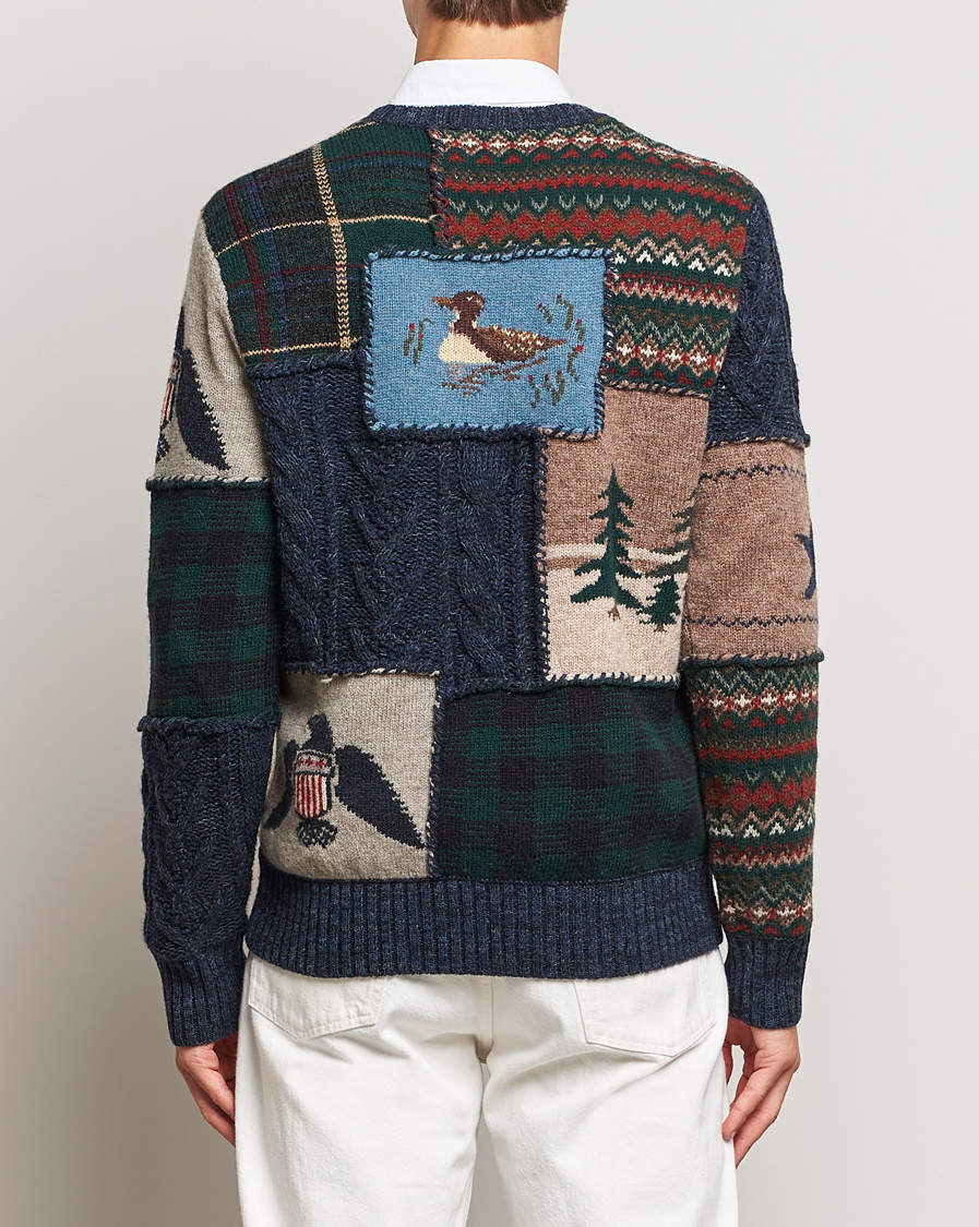 Polo Ralph Lauren Wool Patchwork Knitted Sweater Multi - Acheter