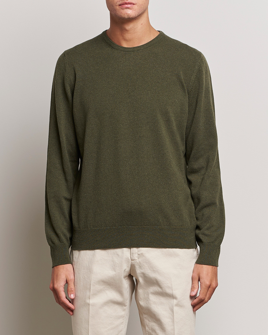 Homme |  | Gran Sasso | Wool/Cashmere Crew Neck Olive Green