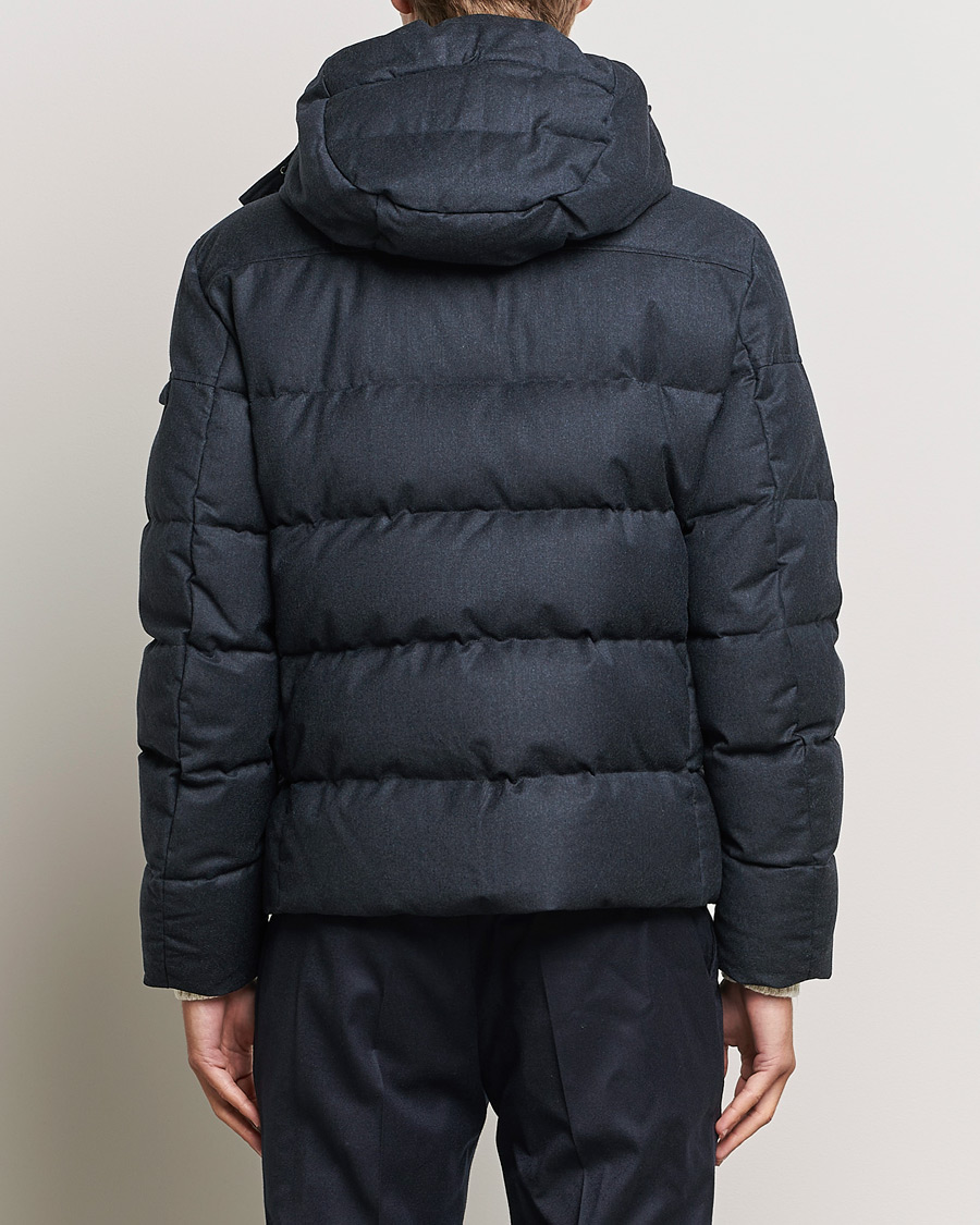 Homme | Manteaux Et Vestes | MooRER | Brett Wool/Cashmere Hooded Jacket Blue Grey