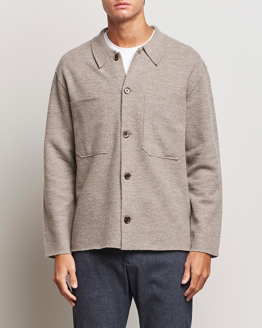 Homme |  | NN07 | Jonas Boiled Wool Cardigan Khaki