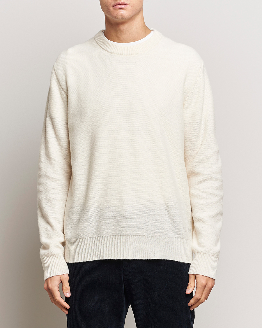 Homme |  | NN07 | Nigel Lambswool Knitted Crew Neck Ecru