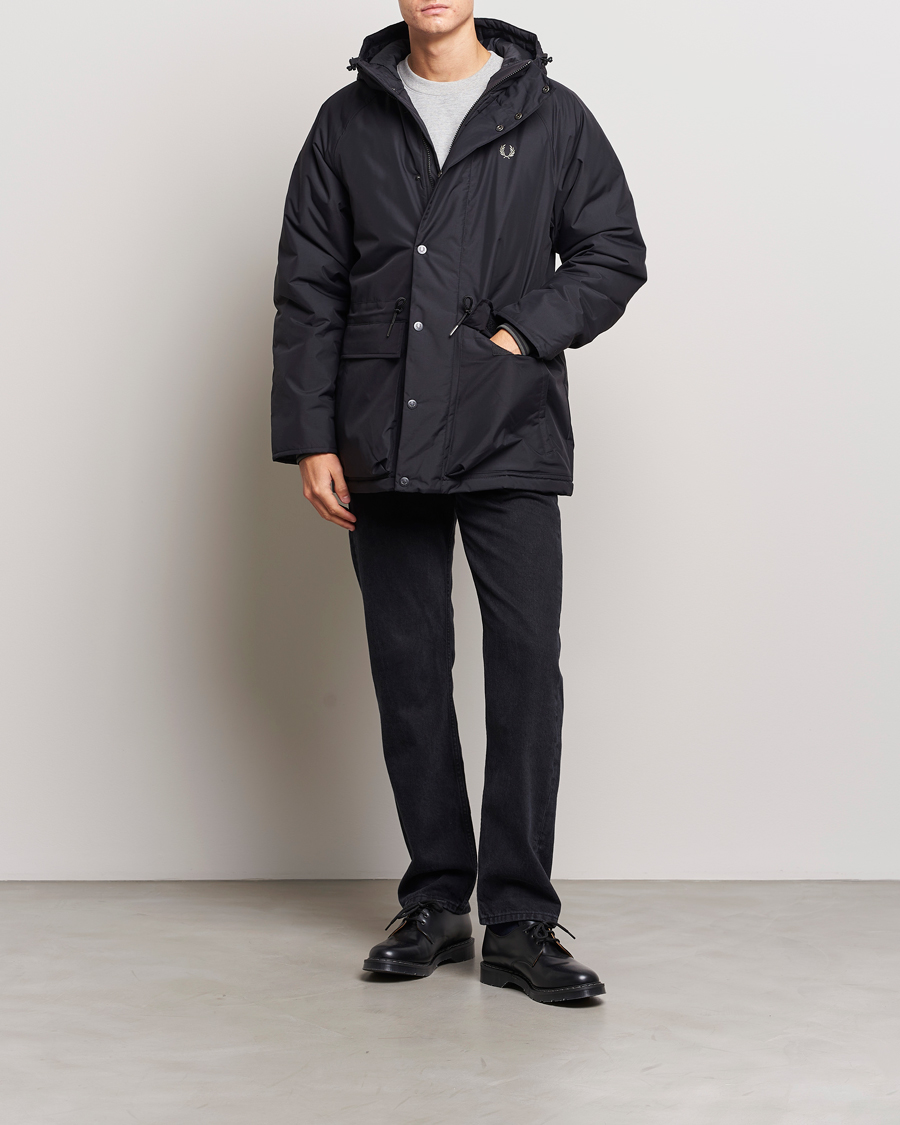 Homme | Manteaux Et Vestes | Fred Perry | Padded Zip Through Parka Black