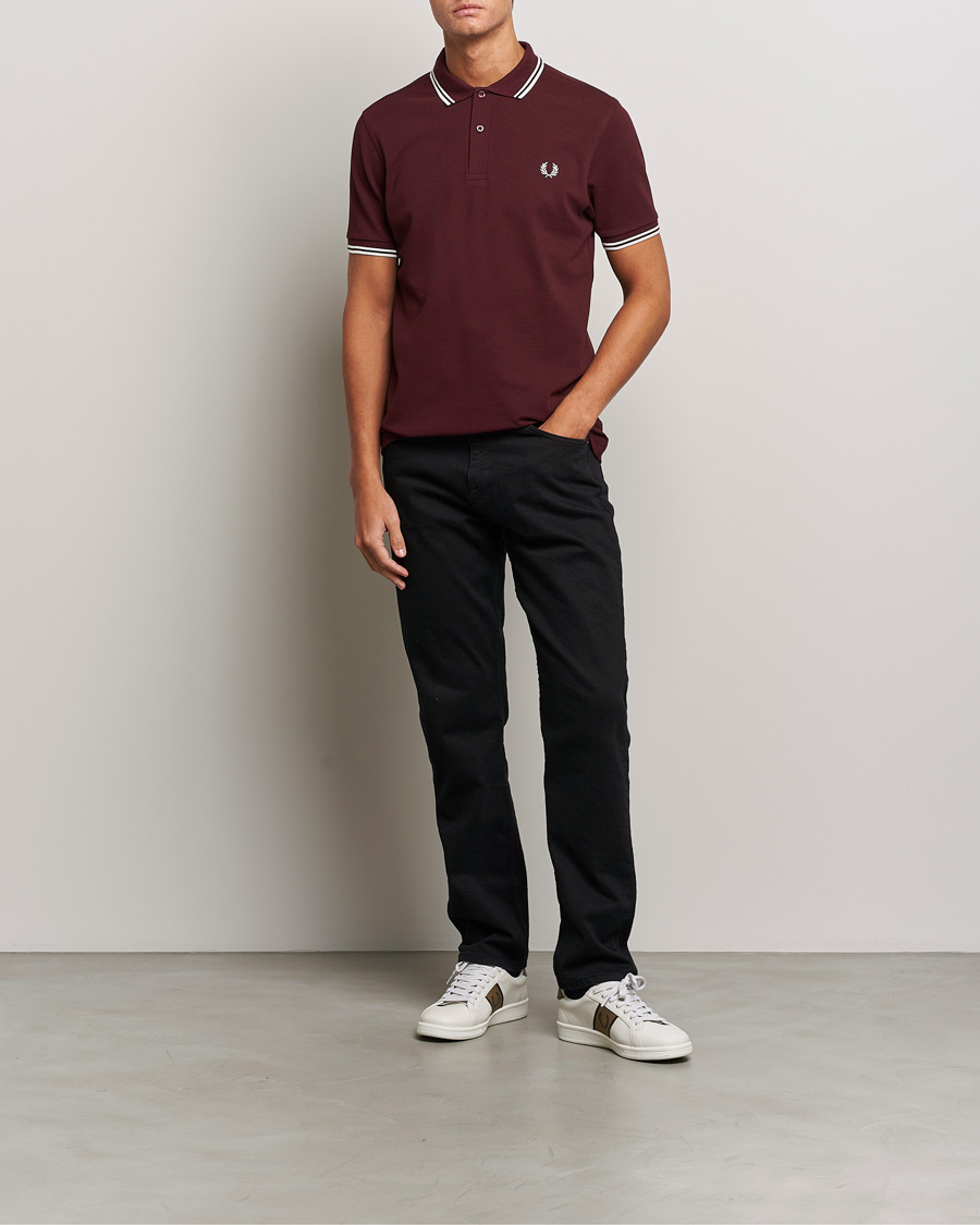 Fred perry twin store tipped polo shirt