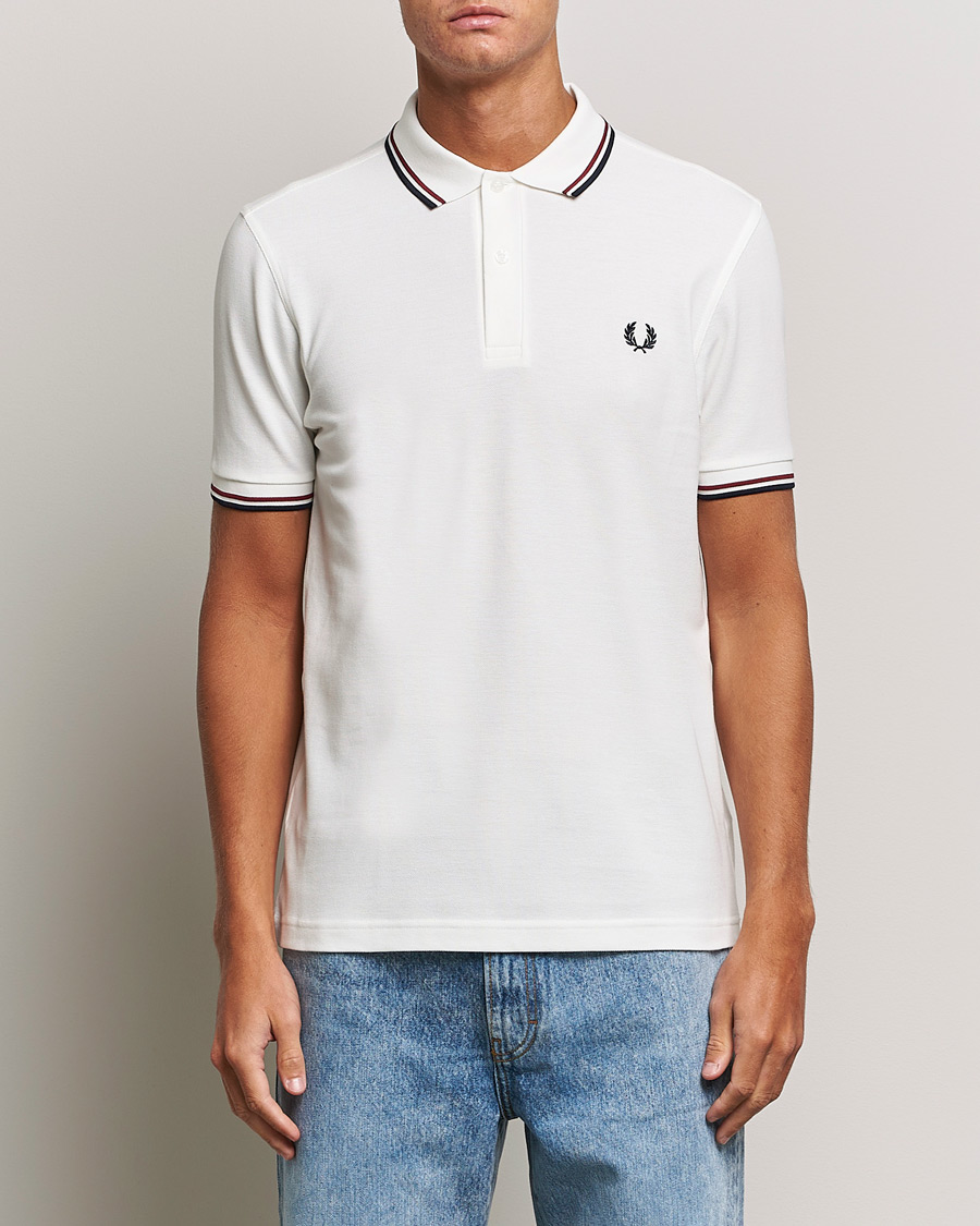 Fred Perry Twin Tipped Polo Shirt Snow White