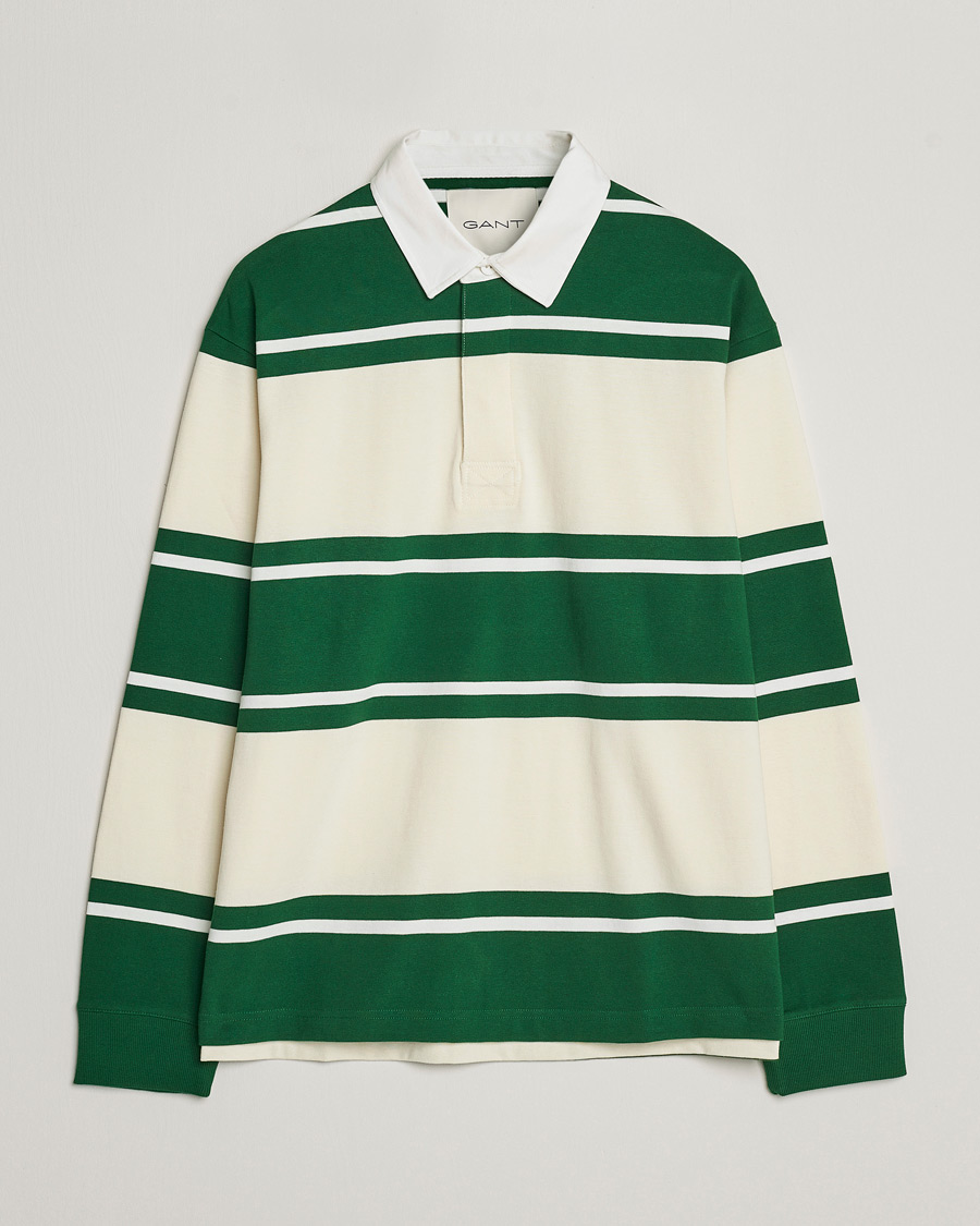 Homme | Pulls Et Tricots | GANT | Striped Heavy Rugger Strong Green