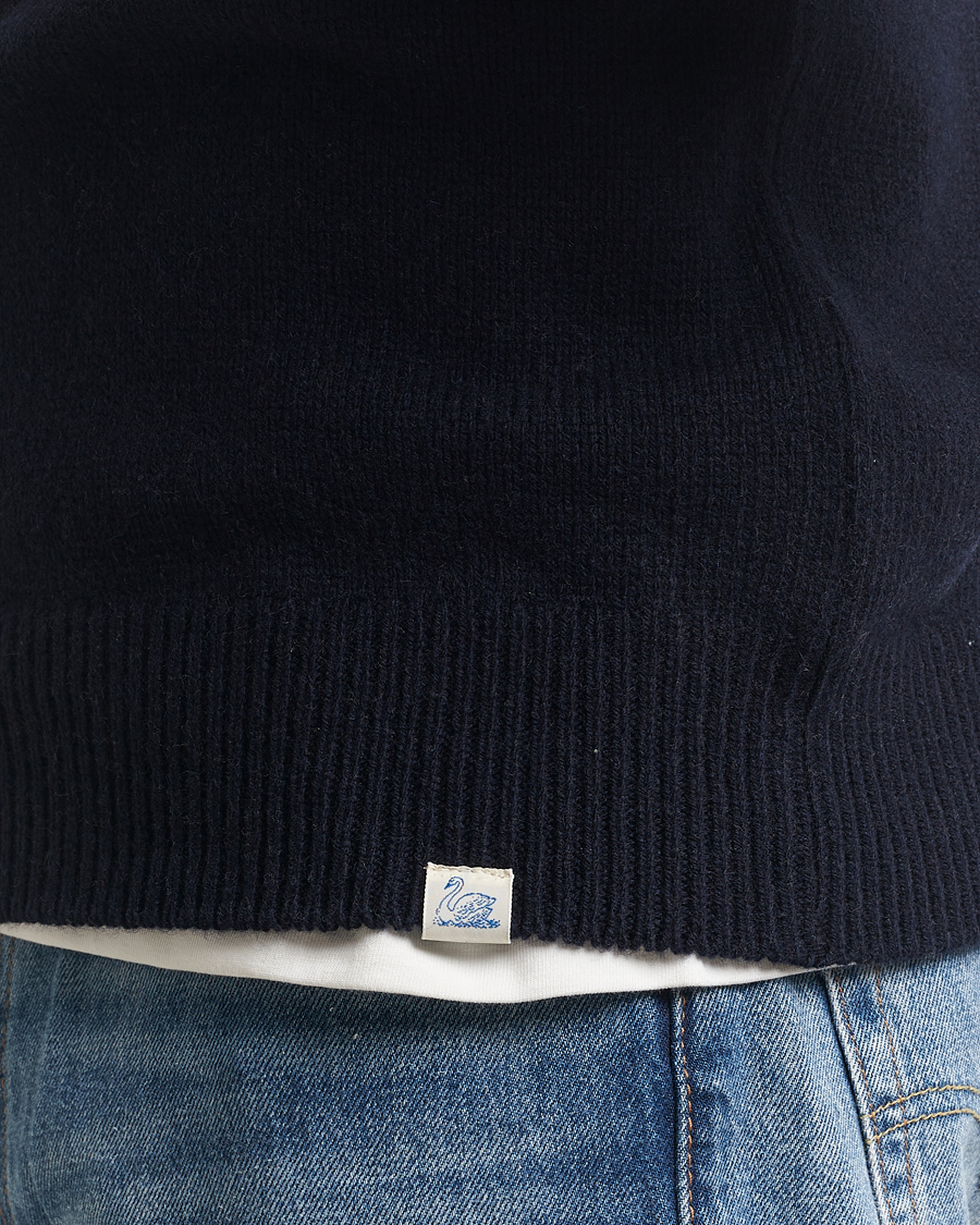 Homme | Pulls Et Tricots | Merz b. Schwanen | Merino/Cashmere Knitted Sweater Dark Navy