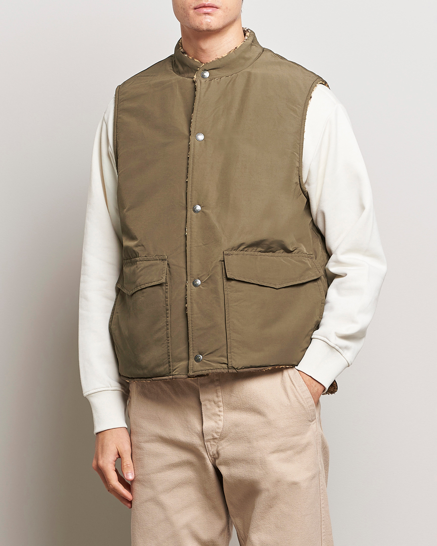 Homme | Manteaux Et Vestes | orSlow | Reversible Kuba Vest Army Green