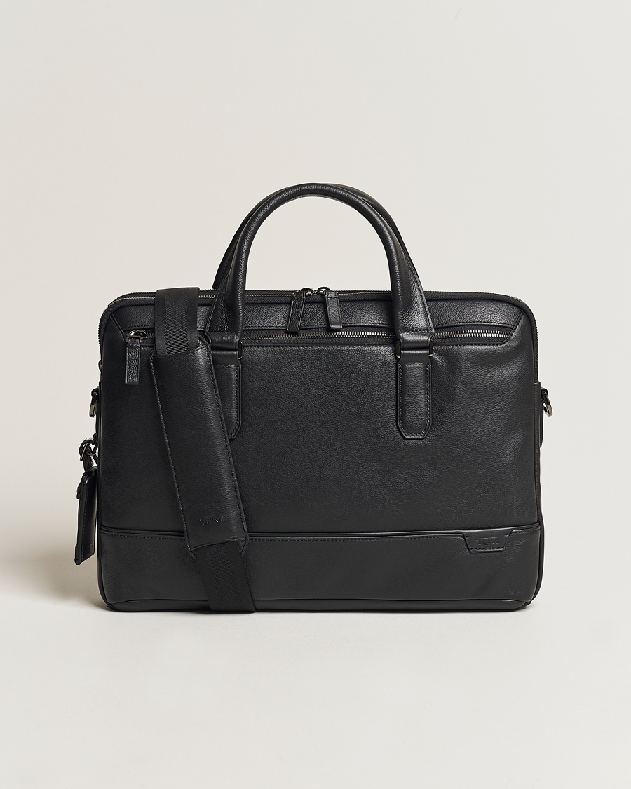 TUMI Harrison Sycamore Slim Leather Brief Black Acheter TUMI